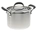 Kitchen & Housewares : KitchenAid Gourmet Essentials 5 Quart Brushed Stainless-Steel covered Saucepot