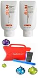 Sun x2 Giesee Strictly Faces Self-Tanning Lotion Dark 2.7oz (20037) + Aviva Red Nail kit