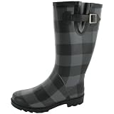 CHOOKA Buffalo Plaid Rubber Rain Waterproof Womens Boots