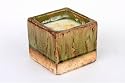 Buttercream Vanilla Soy Candle, Green Glazed Ceramic Pot (Small Square)