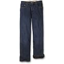 Relaxed Fit Flannel-Lined Jeans