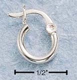 Sterling Silver 10 mm Tubular Hoop Earrings by SilverChicks