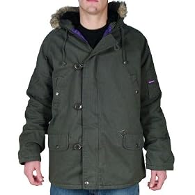 Toy Machine Mens Jacket Parka-Matic Army Purple by Toy Machine