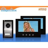Digital Video Door Phone Intercom DUO Entry System Piano Black Monitorsby Intelligent Home