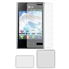 6 x Clear LCD Screen Protectors for LG E400 (Optimus L3) - Anti-Scratch Guard / Display Savers