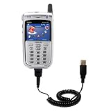 Coiled Power Hot Sync and Charge USB Data Cable w/ Tip Exchange for the Asus P505 - Gomadic Brand