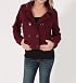 Last Kiss Double Button Fleece Short Coat in Plum