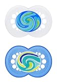 MAM Silicone Pacifier, Animal Stripes 2 ea - 6+ months - Blue