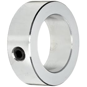 Climax Metal C-106 Shaft Collar, Zinc Plated Steel, One Piece, Set Screw Style, 1-1/16" ID, 1-3/4" OD, 5/8" Wide , With 5/16-18 x 5/16 Set Screw , (5-Pack)