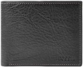Fossil Men's Leather Marston Bifold Credit Card ID Wallet Black