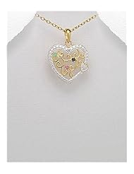 Heart Blue Sapphire Pendant Necklace In 92.5 Sterling Silver