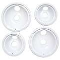 GE/Hotpoint Drip Pans 4-pc. Set - White (2 Small/ 2 Large)