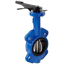 Dixon BFVW300 Ductile Iron Wafer Style Butterfly Valve with Stainless Steel Disc and Buna-N liner, 3" Size, 200 psi Pressure