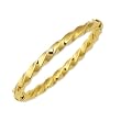 14K Yellow Gold Twisted Bangle Bracelet - 7.5 inches