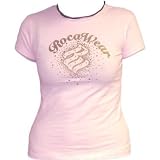 Rocawear - NEW Ladies Rocawear Short Sleeve Gold Logo Shirt Pink