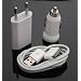 PlaneteMobile - Chargeur 3 en 1 Secteur + Voiture + USB Pour Apple iPhone iPod Nano Touch MP3 MP4 , IPHONE 3, IPHONE 3GS, IPHONE 4 Chargeur secteur USB pour Apple iPhone iPod Nano Touch MP3 MP4 , IPHO
