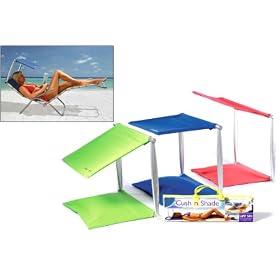 Sunshade Portable (Cush n Shade 2 in 1 Combines Cushion and Sunshade in One) Mediterranean Blue