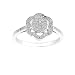 Sterling Silver High Quality Micro Pave White Zircon Flower Ring size 7 (Free GIFTBOX+SHIP)