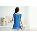 Anself Fashion Women Chiffon Blouse Floral Print Hollow Out Overlay Petal Sleeves Tops Black