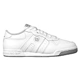 Womens Wilson Pro Staff Classic Leather Tennis Shoe   White/Light Grey
