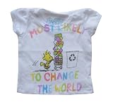 Mighty Fine Mini Fine Change the World (Woodstock) In White T-Shirt For Infants