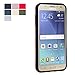 Galaxy J7 Case,(Not Fit J710 2016)[Credit Card Slots Holder][Not Wallet] Hard Silicone Rubber Hybrid Armor Shockproof Protective Holster Case for Samsung Galaxy J7 2015 - KLS Rose Gold