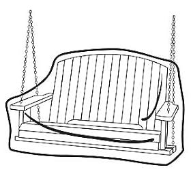 Wicker Porch Swing Cover, Khaki from Swings & Rockers Gliders