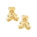 14K Yellow Gold Teddy Bear Children's Earrings