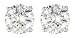 Platinum Overlay Sterling Silver 6mm Round Cubic Zirconia Four-prong Stud Earrings