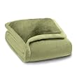 ComfortTech 3M Thinsulate Micromink / Faux Fur Cyprus King Blanket, Sage