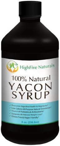 Raw Yacon Syrup Premium - 100% Natural Weight Loss Whole Food - Promotes Digestive Health & Regularity - Low Glycemic Diet - Gluten Free, Super Healthy Sugar Substitute - Metabolism Booster - Appetite Suppressant - Probiotic/Prebiotic and Antioxidant - Low-Calorie All-Natural Sweetener - No Preservatives or Additives, Vegan Diet - Your Satisfaction is Guaranteed ✓ LIMITED PROMO PRICE!