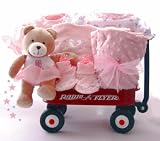 Pink Beary Ballerina New Baby Girl Gift Basket - Unique Shower Gift Idea for Newborns