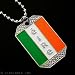 IRELAND FLAG IRISH PENDANT EIRE DOG TAG BALL CHAIN NECKLACE NICKEL FREE METAL