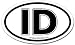 Idaho ID Car Bumper Sticker Decal Oval Black and White