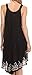 Sakkas 16605 - Gasha Sleeveless Mid Length Caftan Dress With Embroidery Details And V Neck - Black / White - OS