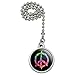 Graphics and More Tie Dye Peace Sign Ceiling Fan and Light Pull Chain