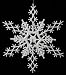 36 - 6-1/2" White Iridescent Glitter Snowflake Ornaments Winter Wedding Favors or Ornaments