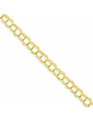 Genuine 14K Yellow Gold 6mm Triple Link Charm Bracelet 8 Inches 4 Grams Of Gold 100% Satisfaction Guaranteed.