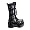 4 Inch Platform MENS SIZING Black Goth Boots Gothic Style Hardware Buckles Size: 5