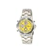 YEMA by Seiko of France Men's RALLYGRAF Silver-tone Chronograph Watch with Yellow Dial. Model:YM039