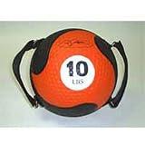 FitBALL 9in Medicine Ball with Straps - 10 lbs.