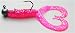 Doppelschwanztwister 10cm 5 Stück, hot pink- glitter