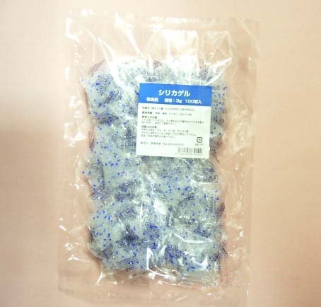 シリカゲル乾燥剤3ｇ　100個入り