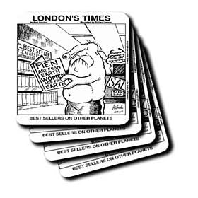 BEST SELLERS ON OTHER PLANETS - Set Of 4 Coasters - Soft by 3dRose LLC