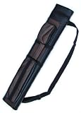 2x2 Hard Pool Cue Billiard Stick Carrying Case, Brown-Black