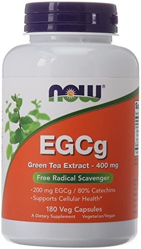 NOW Foods EGCg, Green Tea Extract Veg Capsules, 400 mg, 180 Count x Multipack of 3