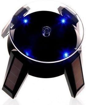 LED light with solar rotation type figure stand! ! Solar small turntable! Collection for display rotation stage (black) [Cat Hand] (japan import) by Cat Hand