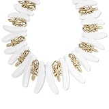 Carolyn Pollack Mixed Metal White Shell Lily Statement Necklace