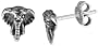 Tiny Sterling Silver Elephant Stud Earrings