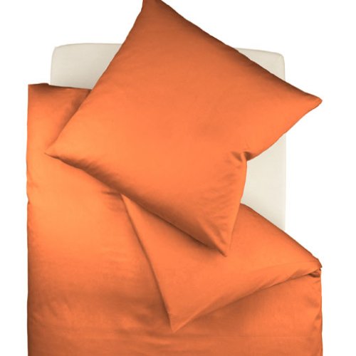 fleuresse Bettw&auml;sche 9100-5215, 155/220 cm colours Uni Mako Satin, Farbe Terra, 100% Baumw Preisvergleich